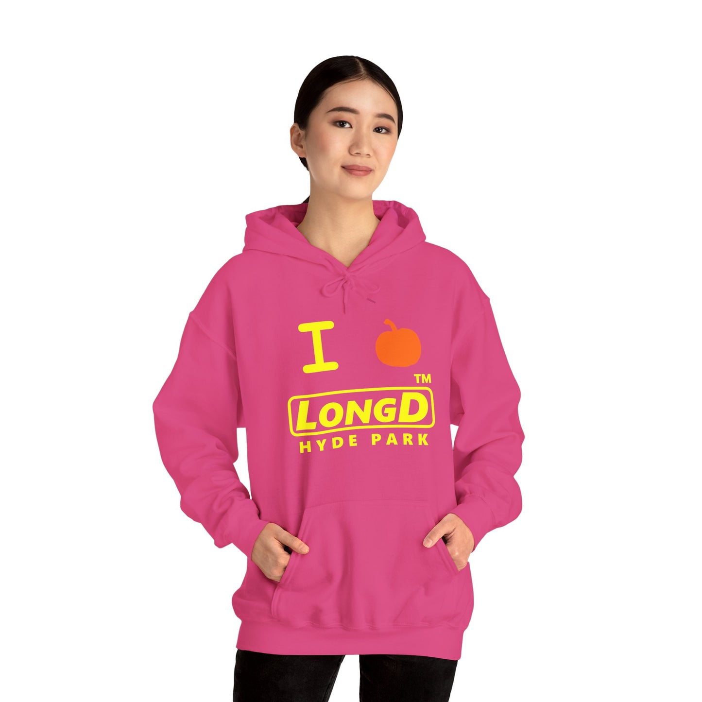I Pumpkin LongD® Logo Hoodie yellow basic Hyde Park logo