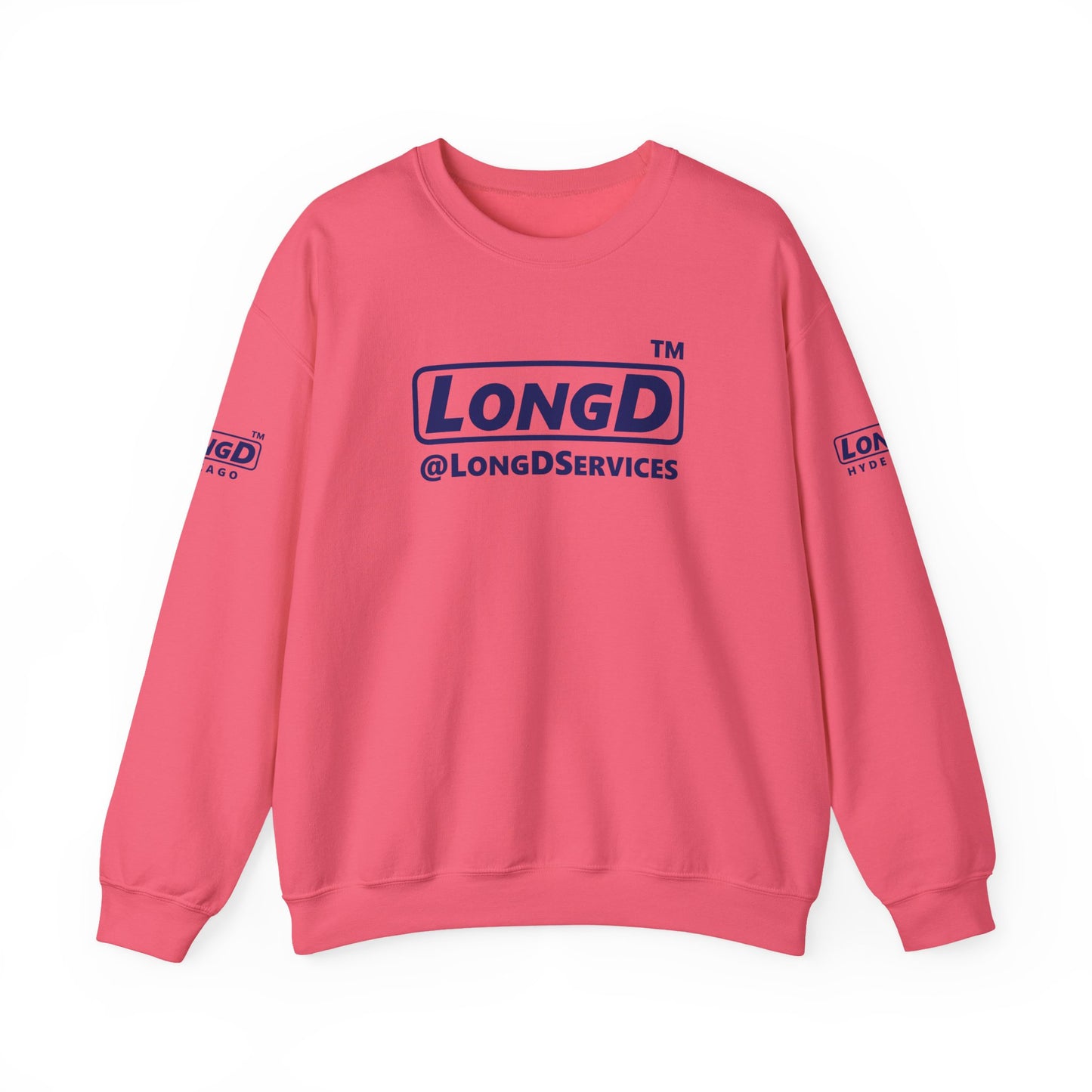 LongD official 4-print Tag logo crewneck sweatshirt