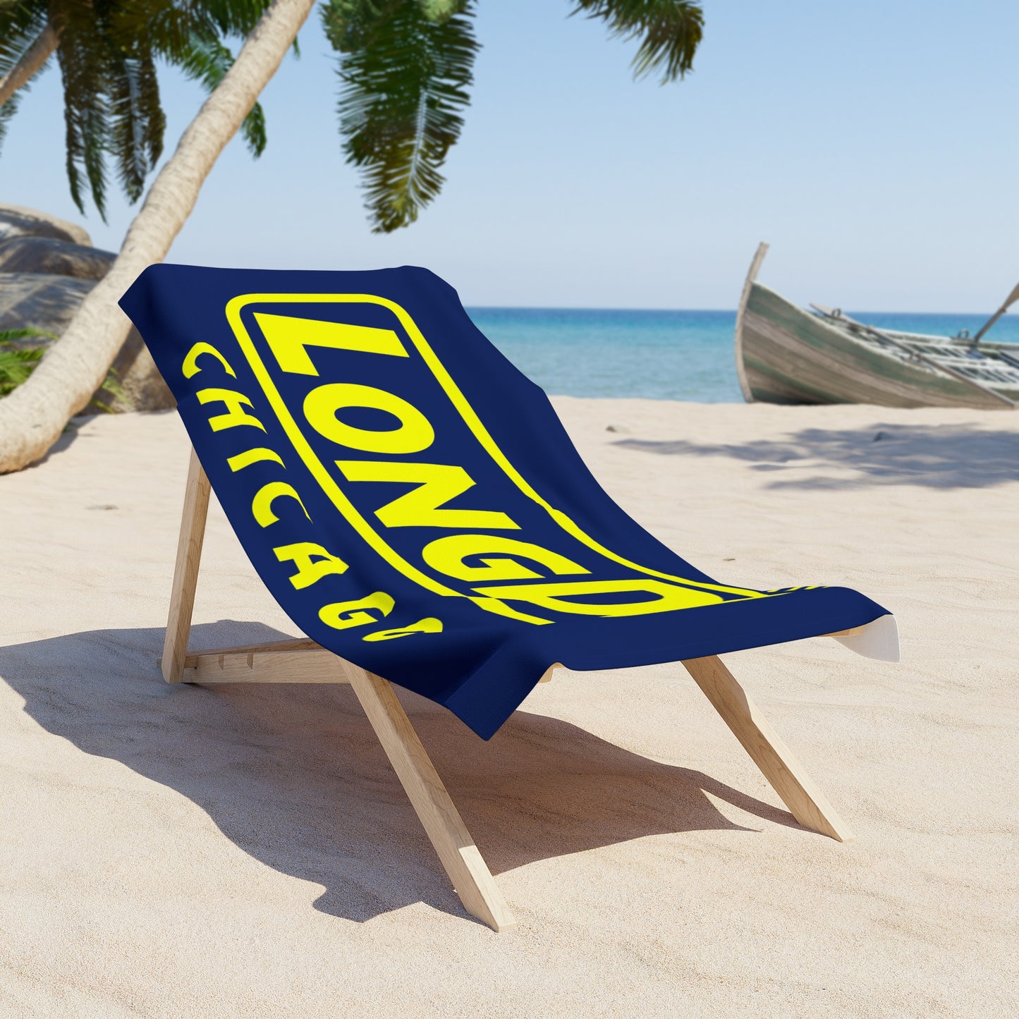 LongD Reverse Official Logo Chicago Beach Towel