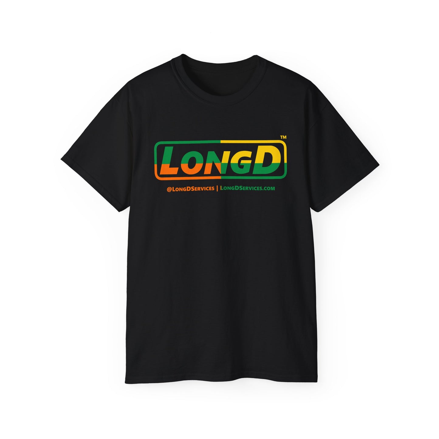 LongD® Logo Cotton Tee (St. Patrick's Day -Irish Green, Golden Yellow and Irish Orange quarters)