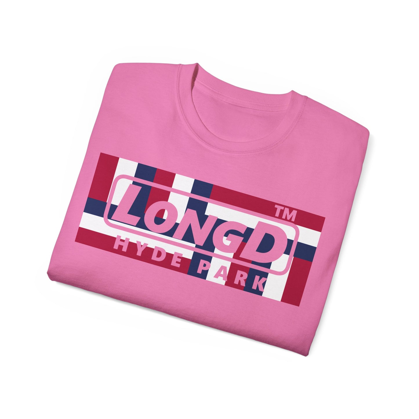 LongD negative modified windmill Hyde Park logo cotton tee (patriotic colors)