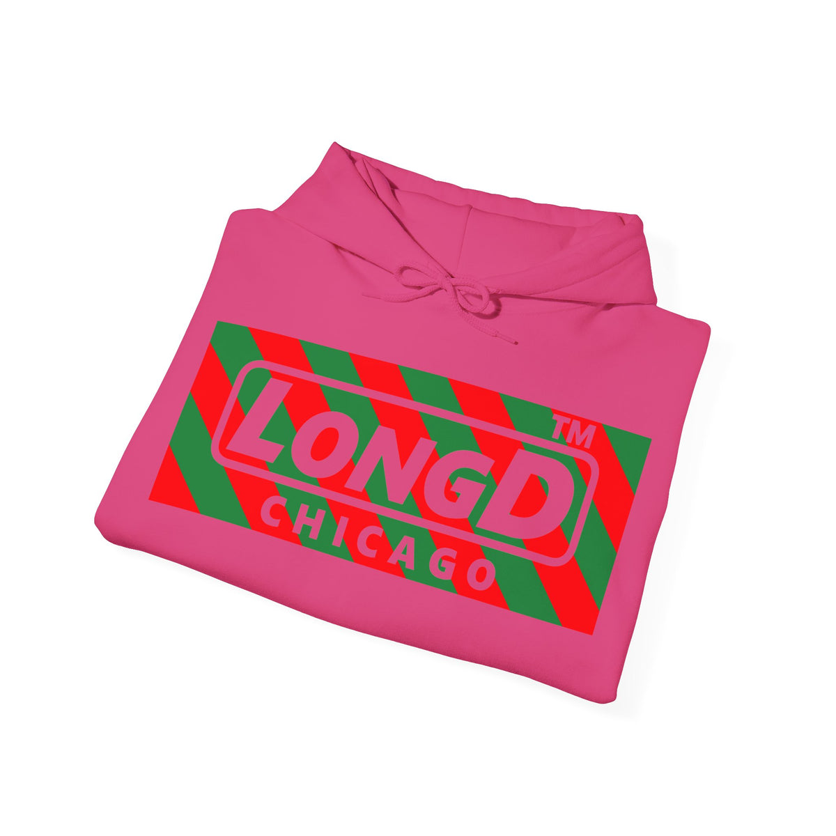 LongD Chicago negative 12-striped logo (Xmas colors) hoodie