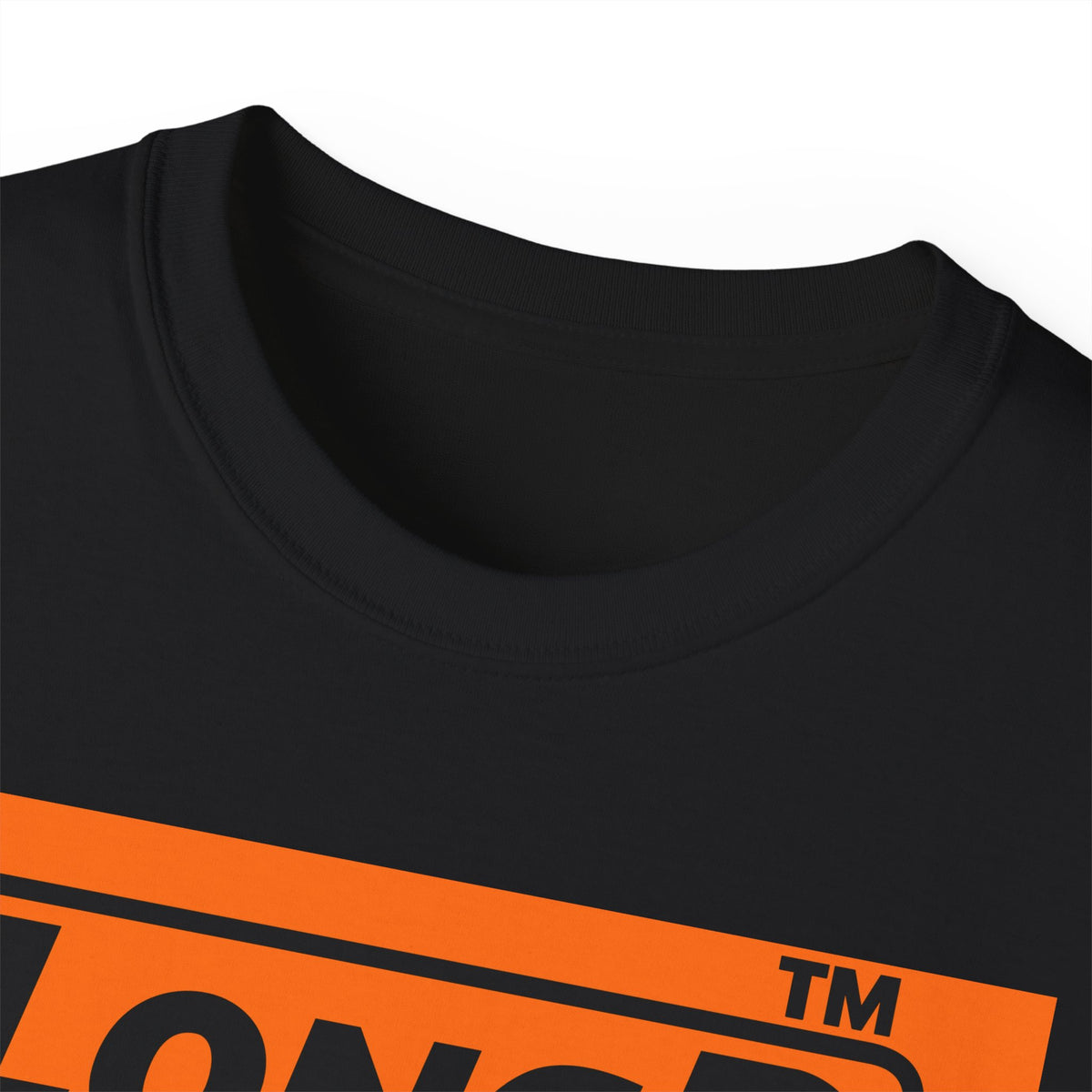 LongD Hyde Park logo Black (000000) on orange (FE7518) (Halloween colors) cotton tee