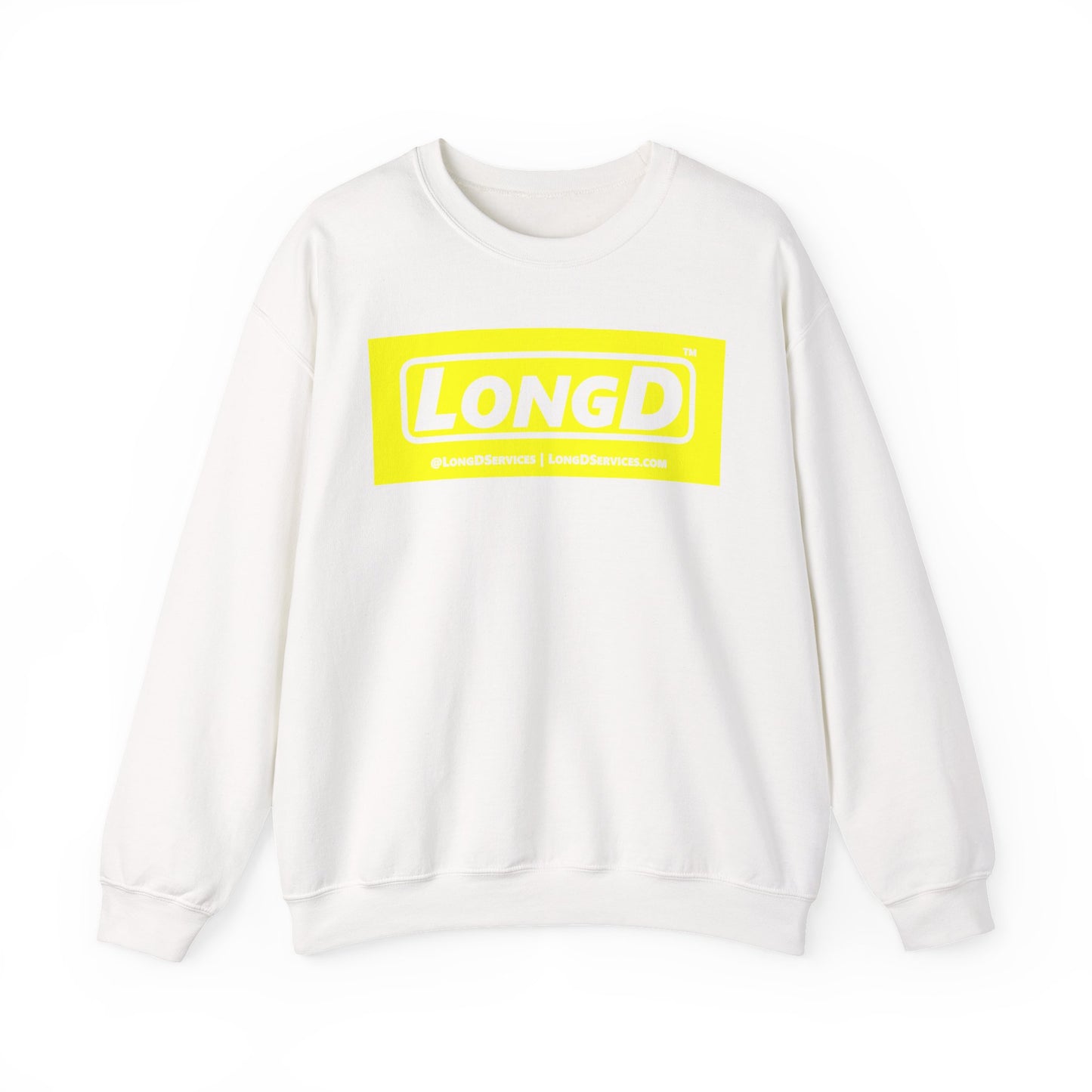 LongD negative reverse original logo crewneck sweatshirt