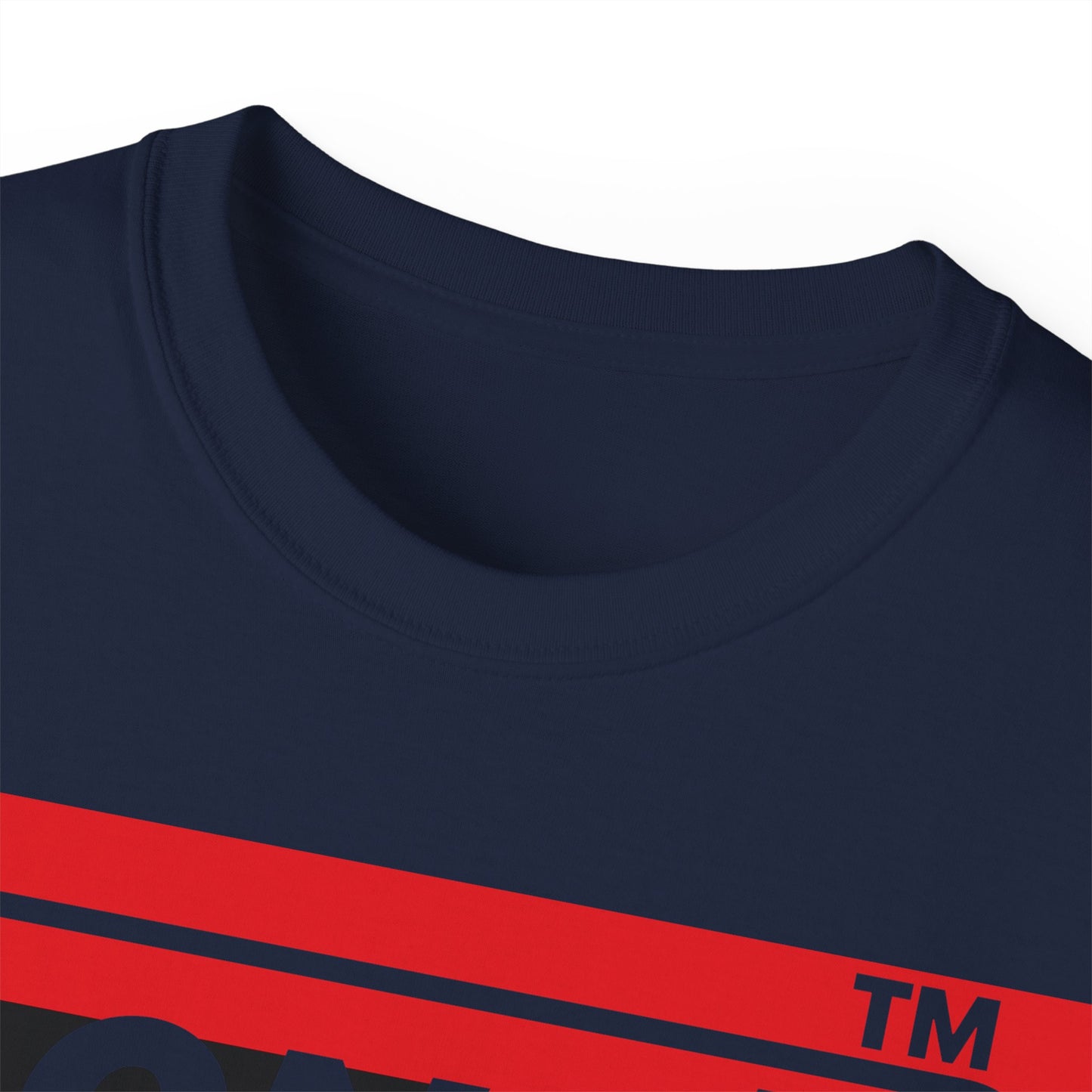 LongD negative horizontal 3-striped Hyde Park logo cotton tee (Juneteenth colors)