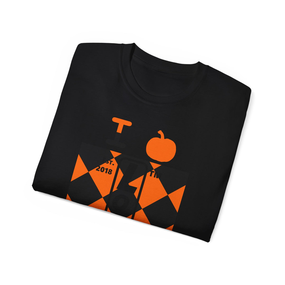 I pumpkin LongD Hyde Park negative upright argyle logo cotton tee