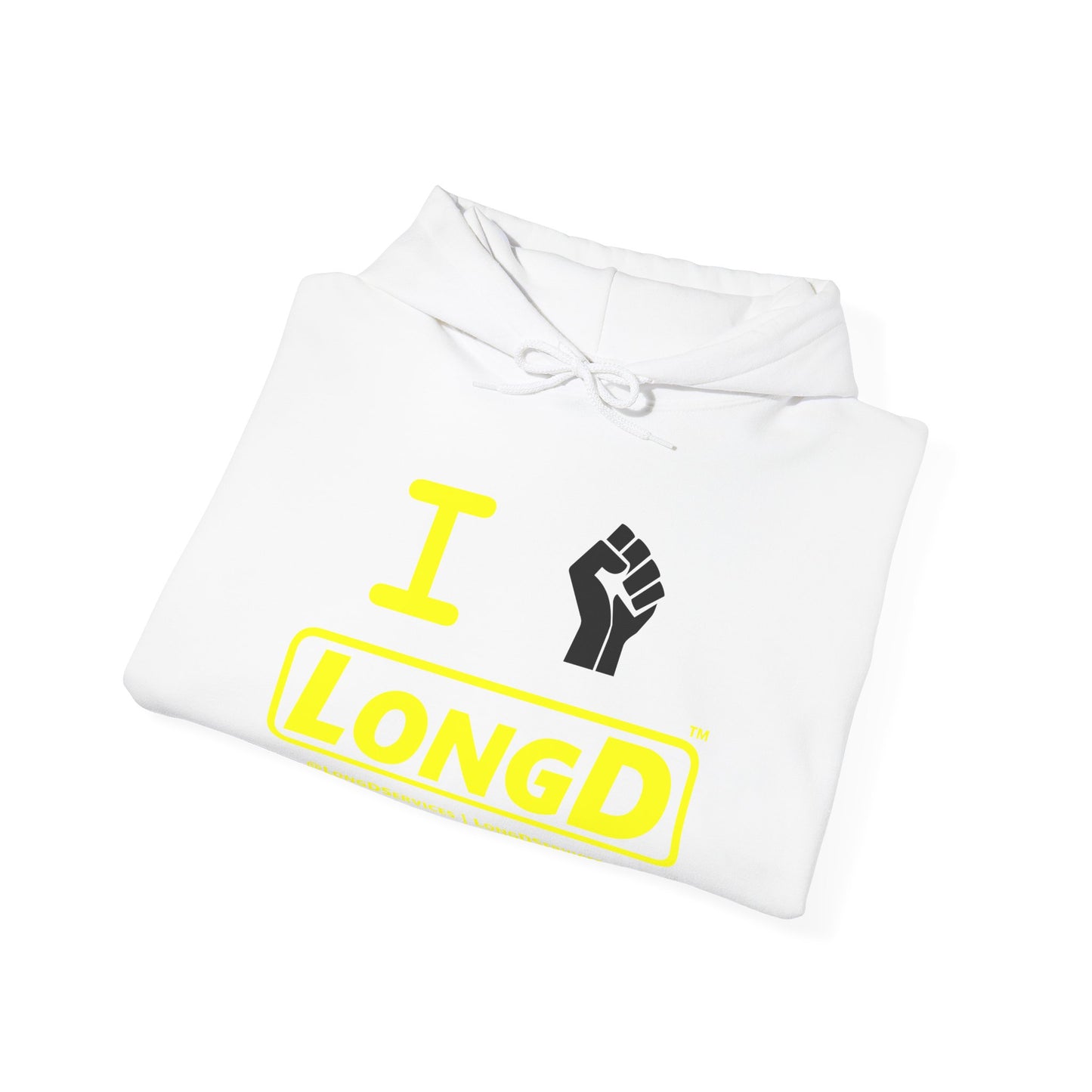 I Fist LongD® Alternate Logo Hoodie with Juneteenth black fist