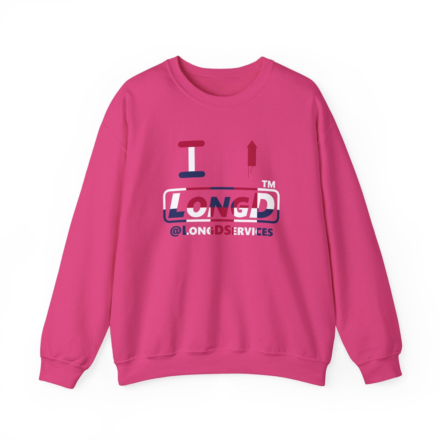 I firecracker LongD positive 2x5 tag logo crewneck sweatshirt