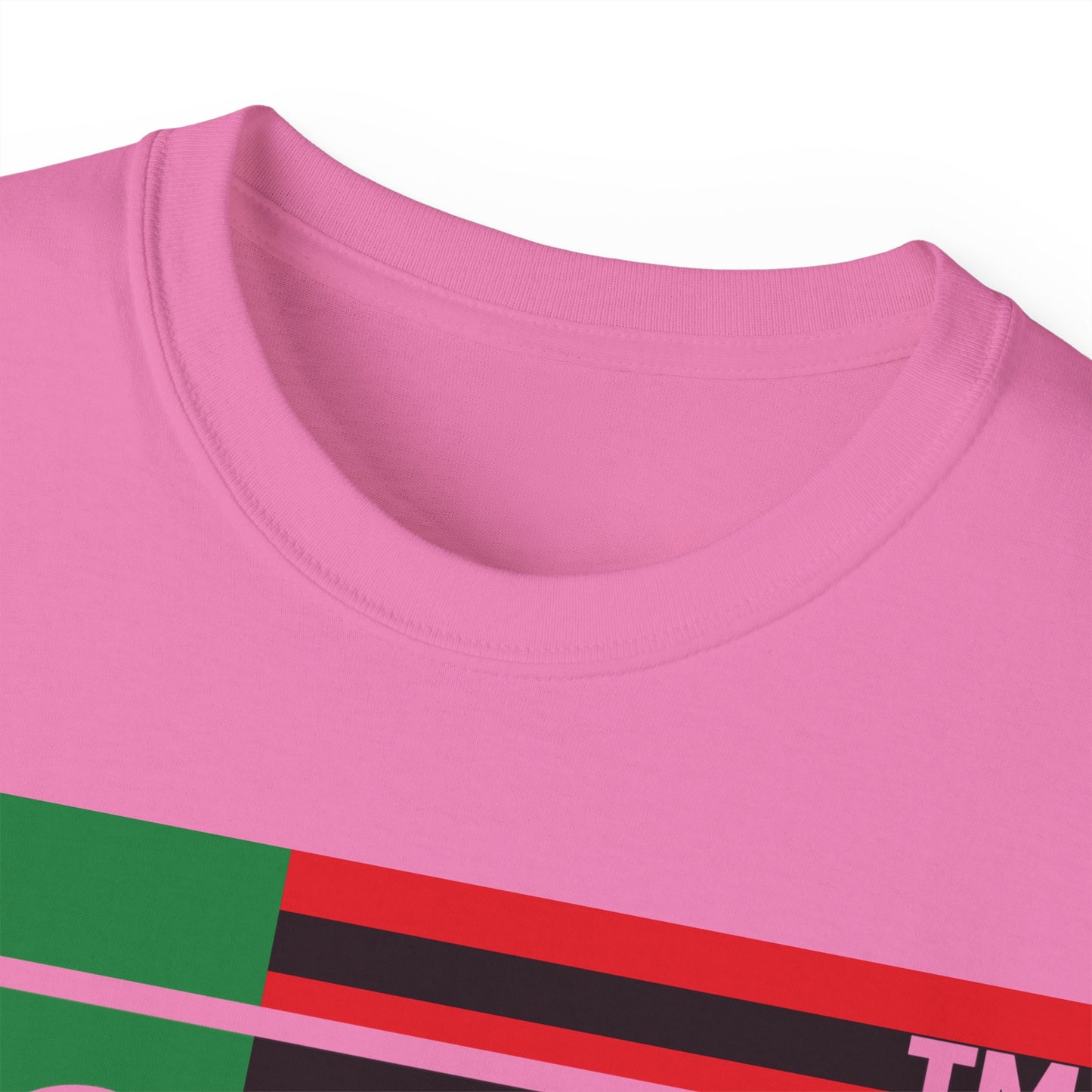 LongD negative flag Chicago logo cotton tee (Juneteenth colors)