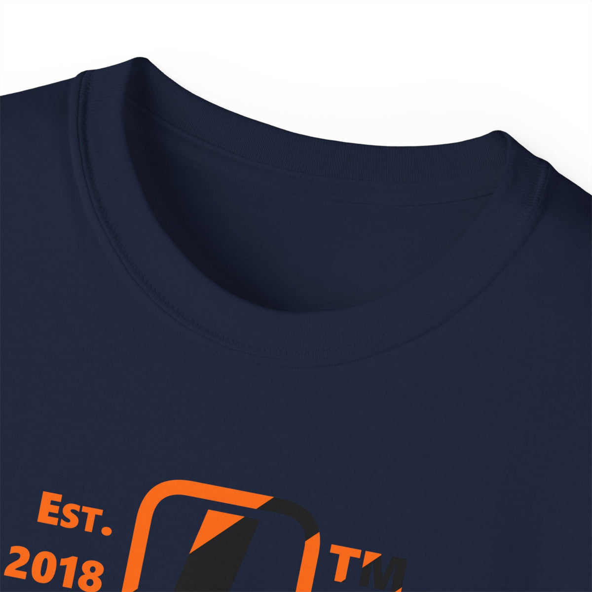 LongD Hyde Park positive upright pixel-weighted 12-striped logo (Halloween colors) cotton tee