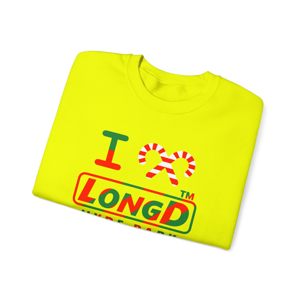 I candy cane LongD Hyde Park positive pixel-weighted 6-striped logo crewneck sweatshirt