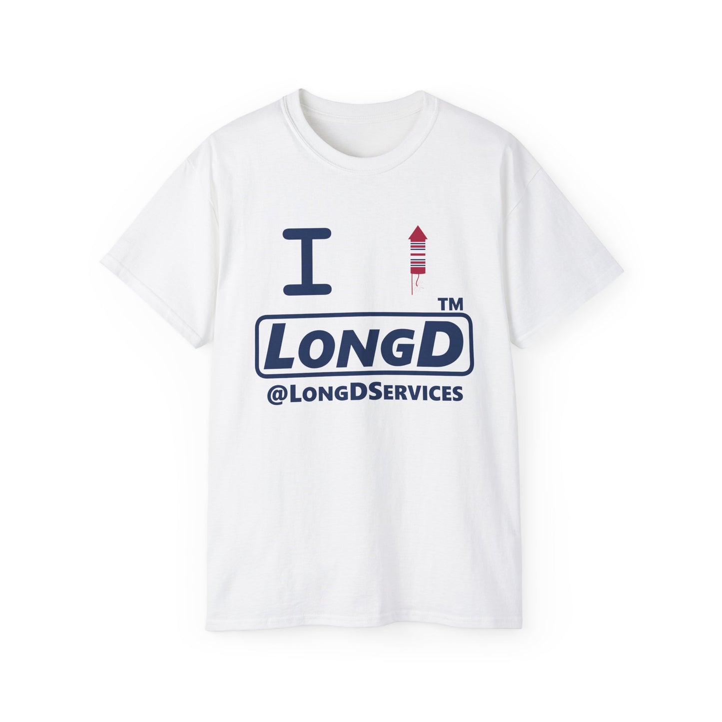 I firecracker LongD official basic tag logo cotton tee