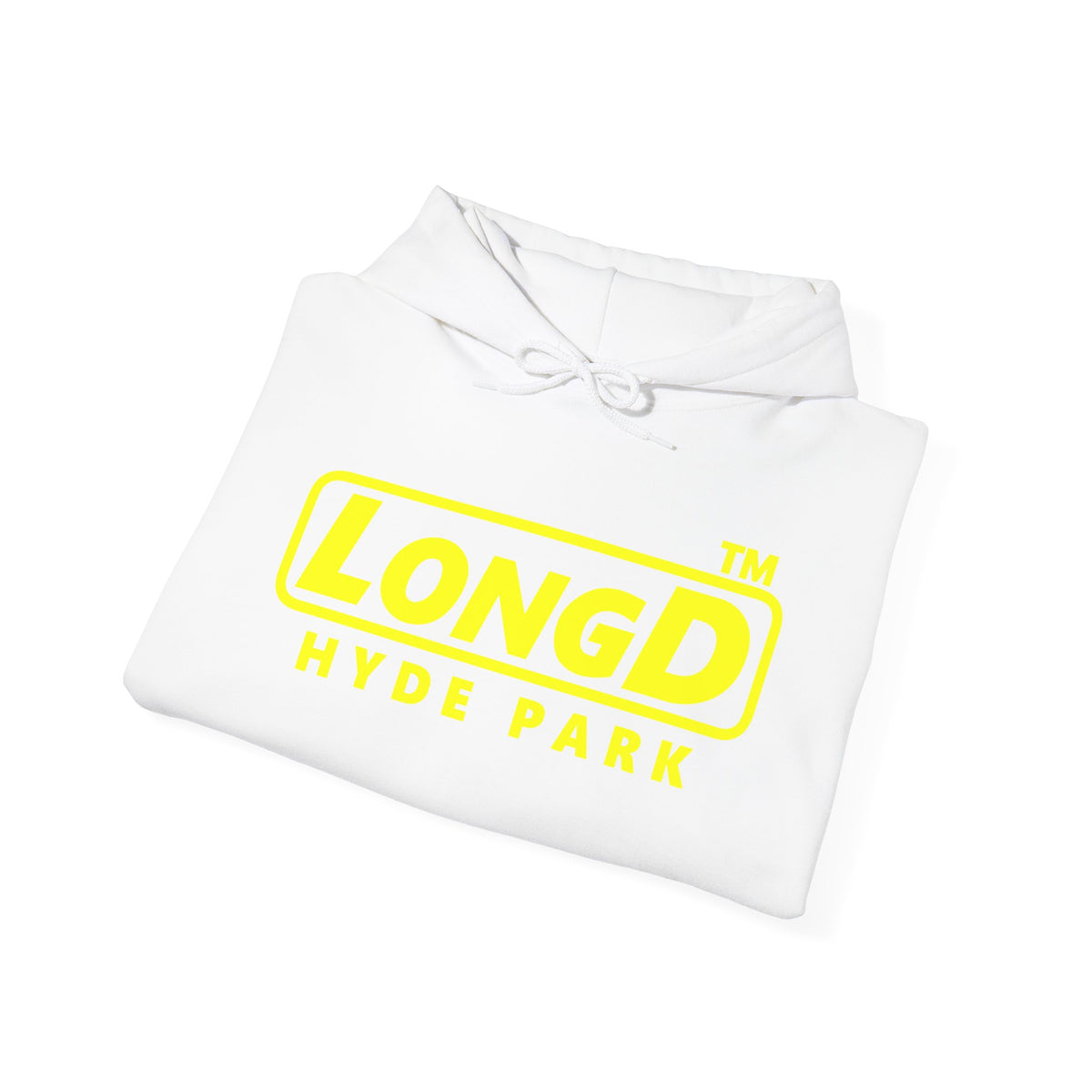 LongD Hyde Park positive alternate basic Yellow (FFFF00) logo hoodie