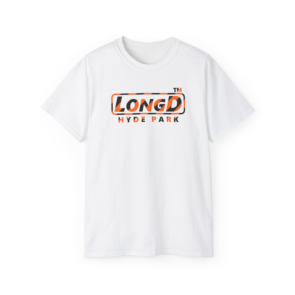 LongD Hyde Park positive 12-striped logo (Halloween colors) cotton tee