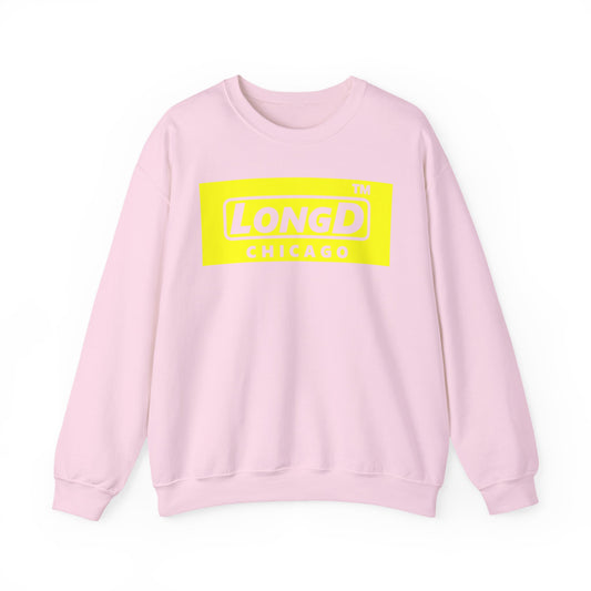 LongD negative reverse Chicago logo crewneck sweatshirt