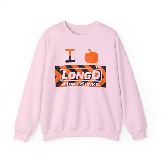 I pumpkin LongD Tag negative forward chevron logo crewneck sweatshirt