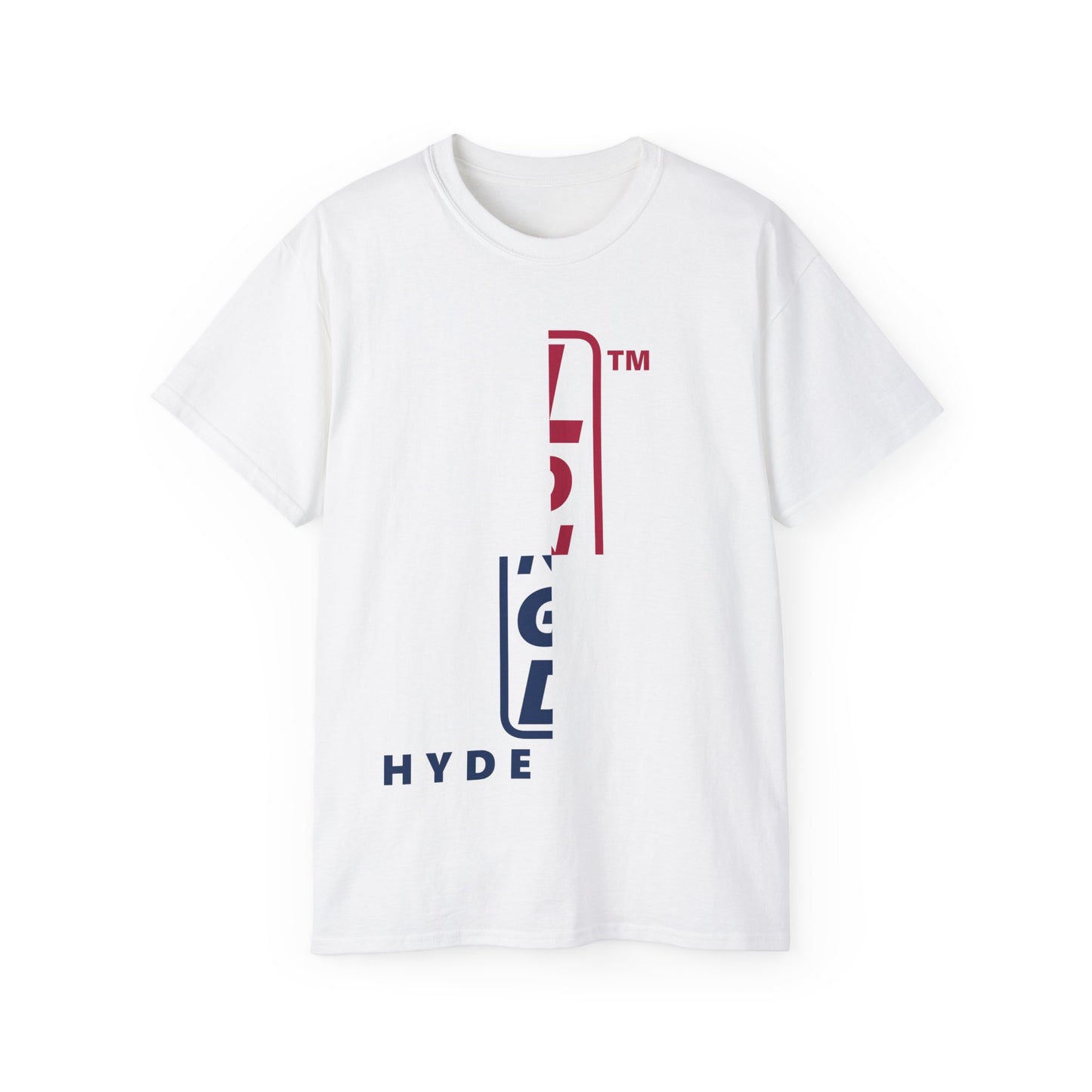 LongD cotton tee positive quarters Hyde Park upright logo (Patriotic colors)