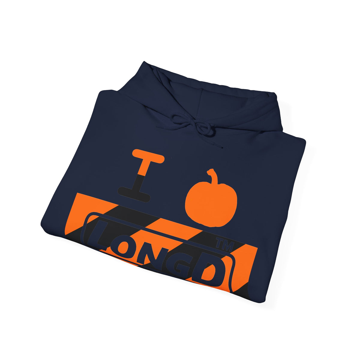 I pumpkin LongD Chicago negative diagonal 6-striped logo hoodie