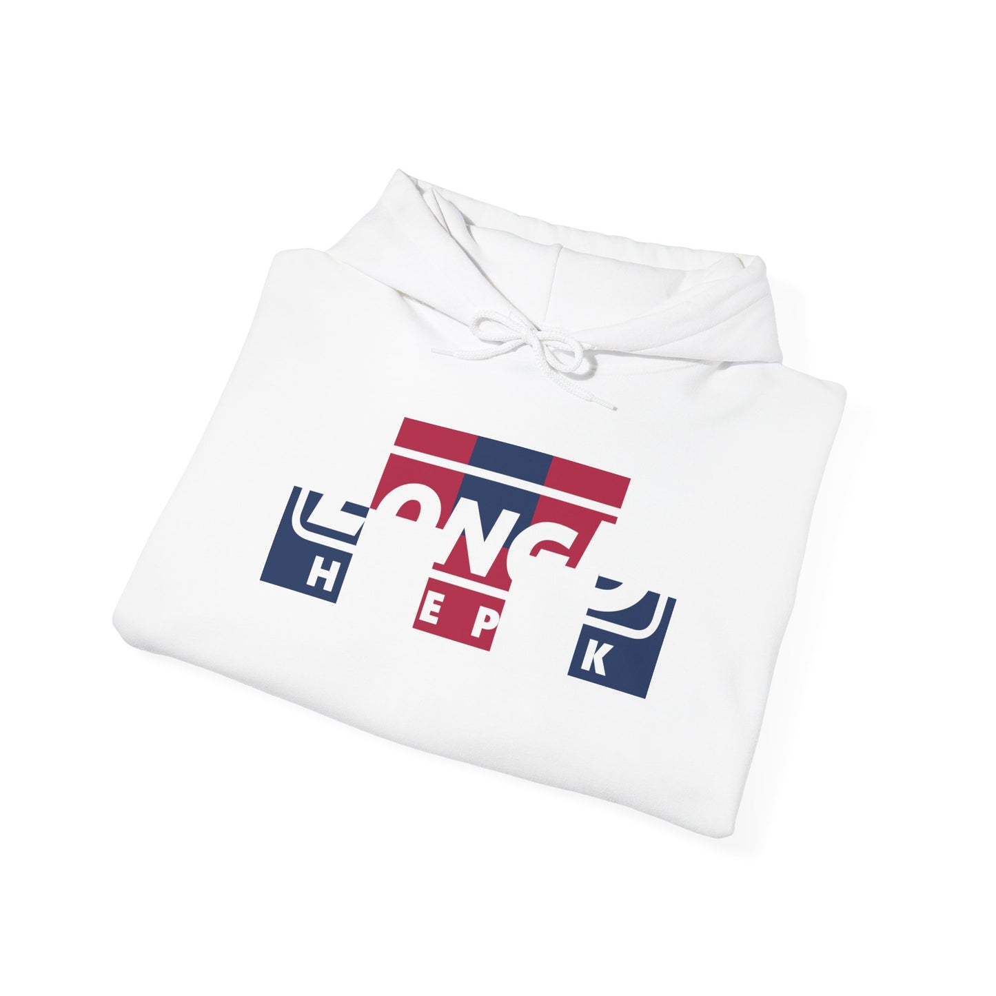 LongD® negative 2x5 Hyde Park logo hoodie (patriotic colors)