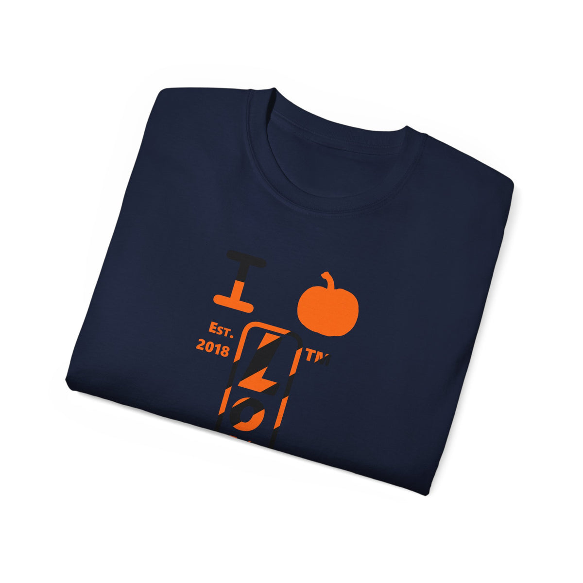 I pumpkin LongD Tag positive upright pixel-weighted 12-striped logo cotton tee
