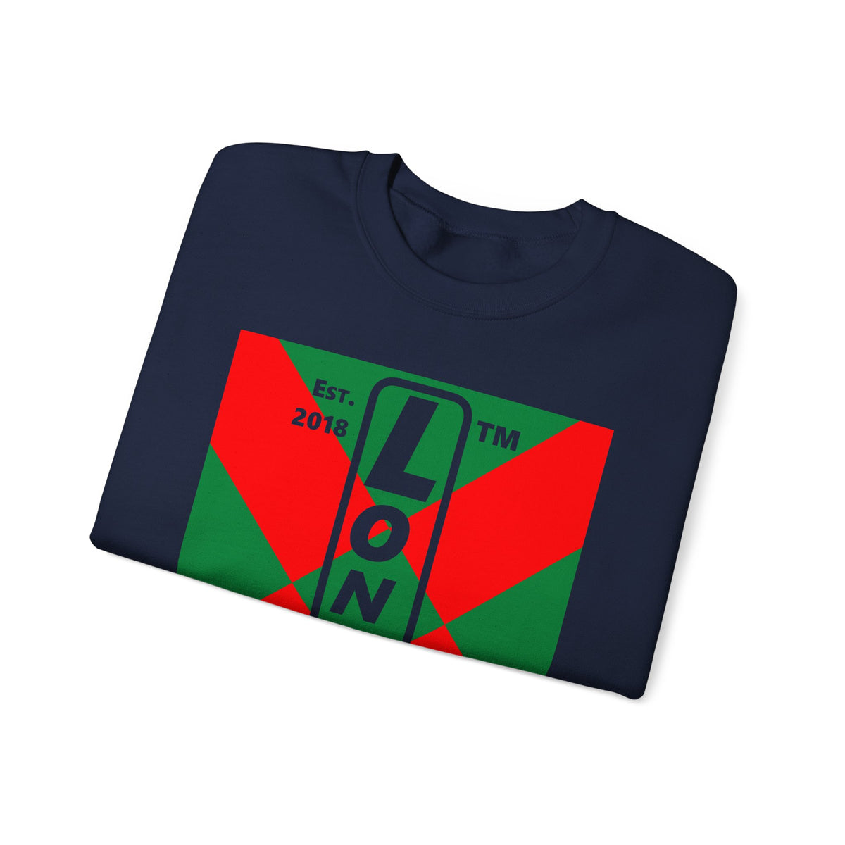LongD Chicago negative upright argyle x logo (Xmas colors) crewneck sweatshirt