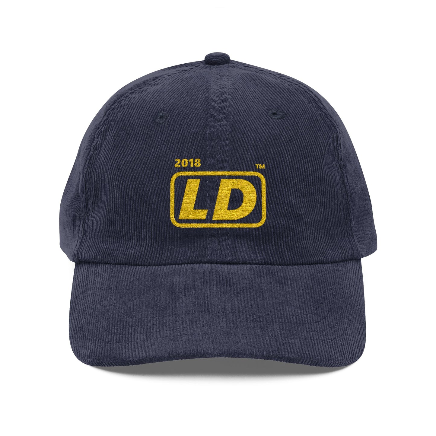Embroidered Corduroy Cap reverse basic logo initials
