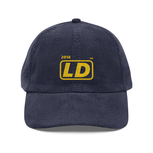 Embroidered Corduroy Cap reverse basic logo initials