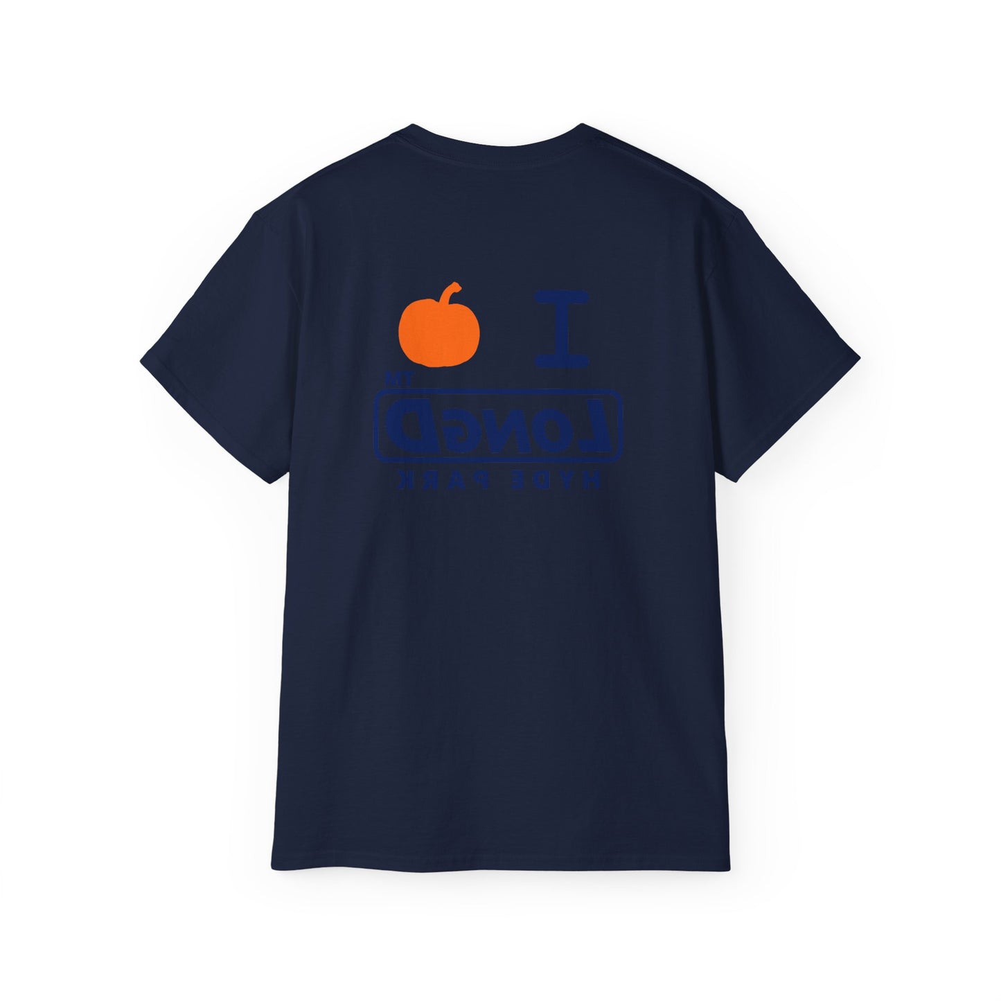 I pumpkin LongD Hyde Park positive basic Navy (002060) front-back logo cotton tee