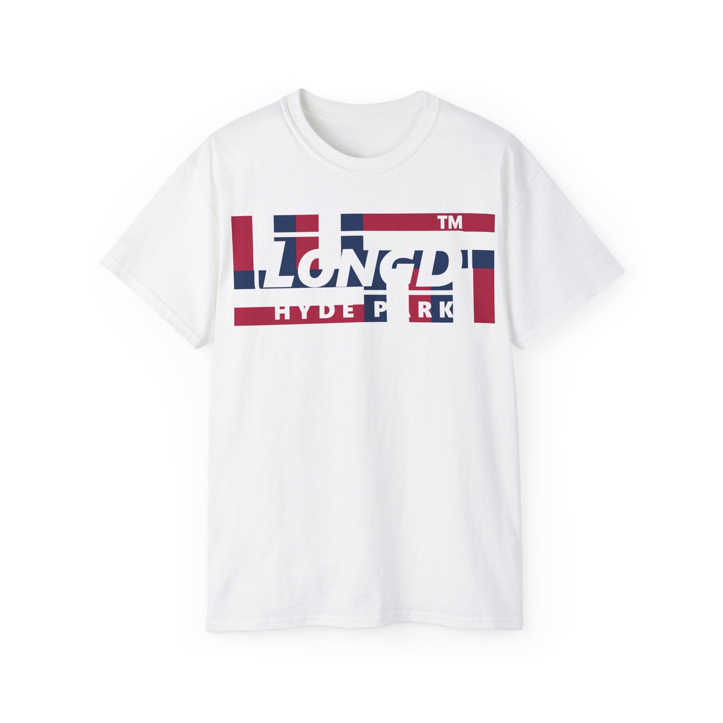 LongD negative modified windmill Hyde Park logo cotton tee (patriotic colors)
