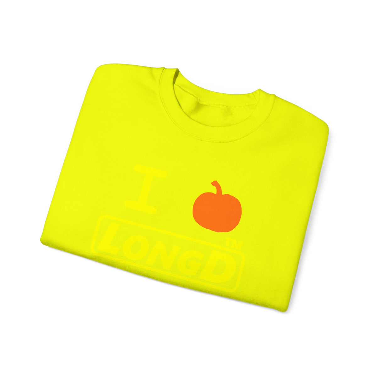 I pumpkin LongD Tag-domain positive alternate basic Yellow (FFFF00) logo crewneck sweatshirt