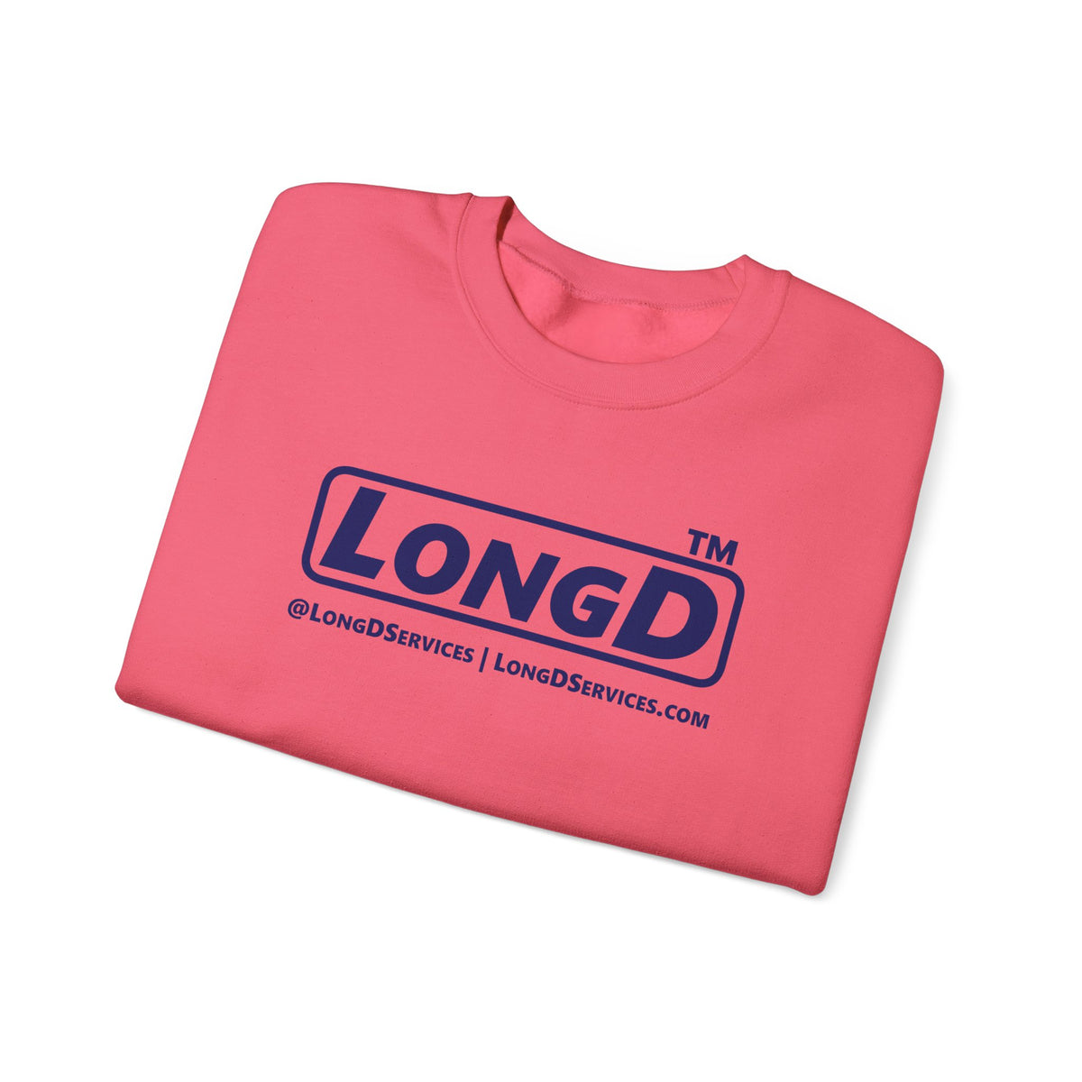 LongD Tag-domain positive official basic logo crewneck sweatshirt