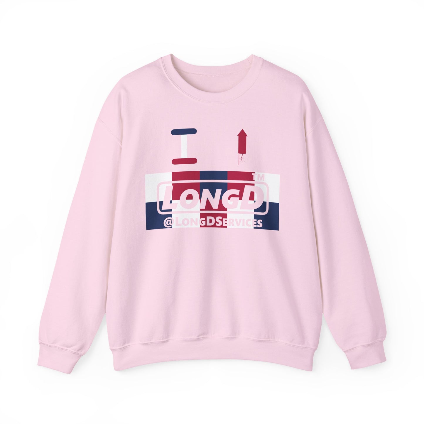 I firecracker LongD negative 2x5 tag logo crewneck sweatshirt