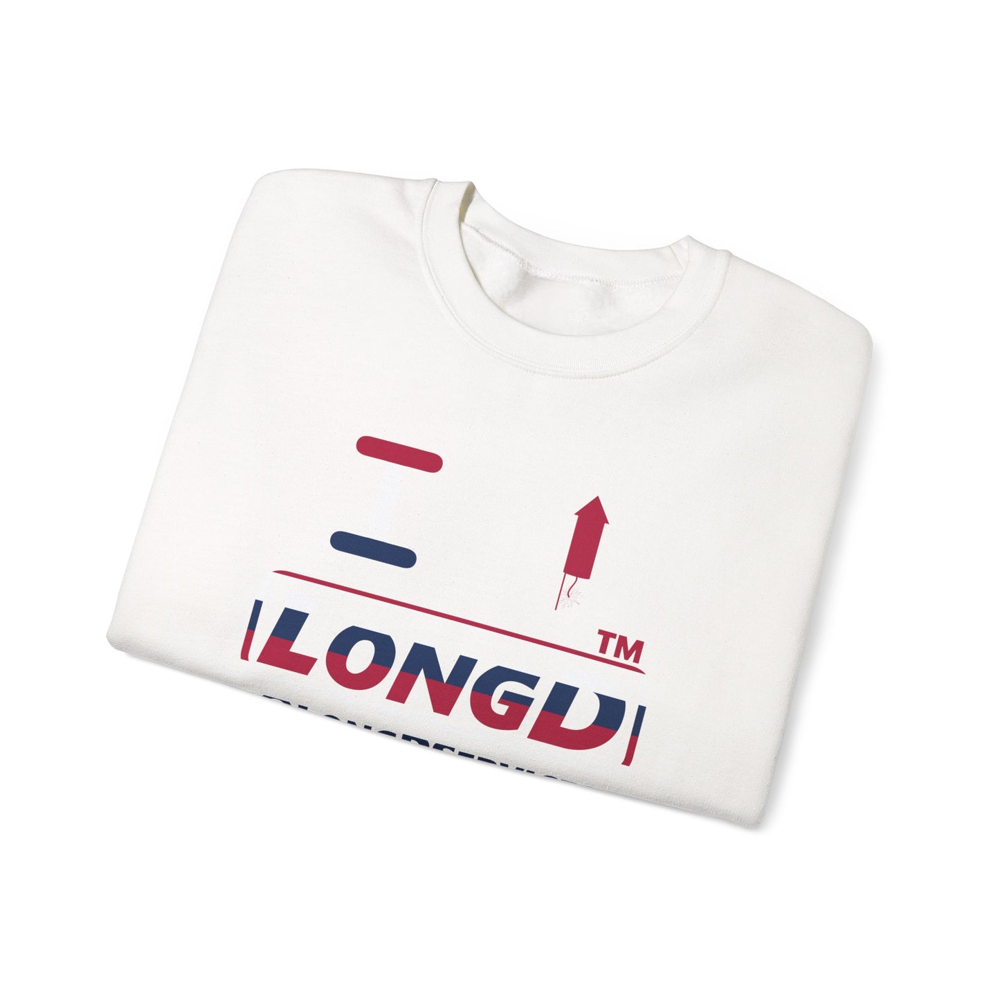 I firecracker LongD positive horizontal 6-striped tag logo crewneck sweatshirt