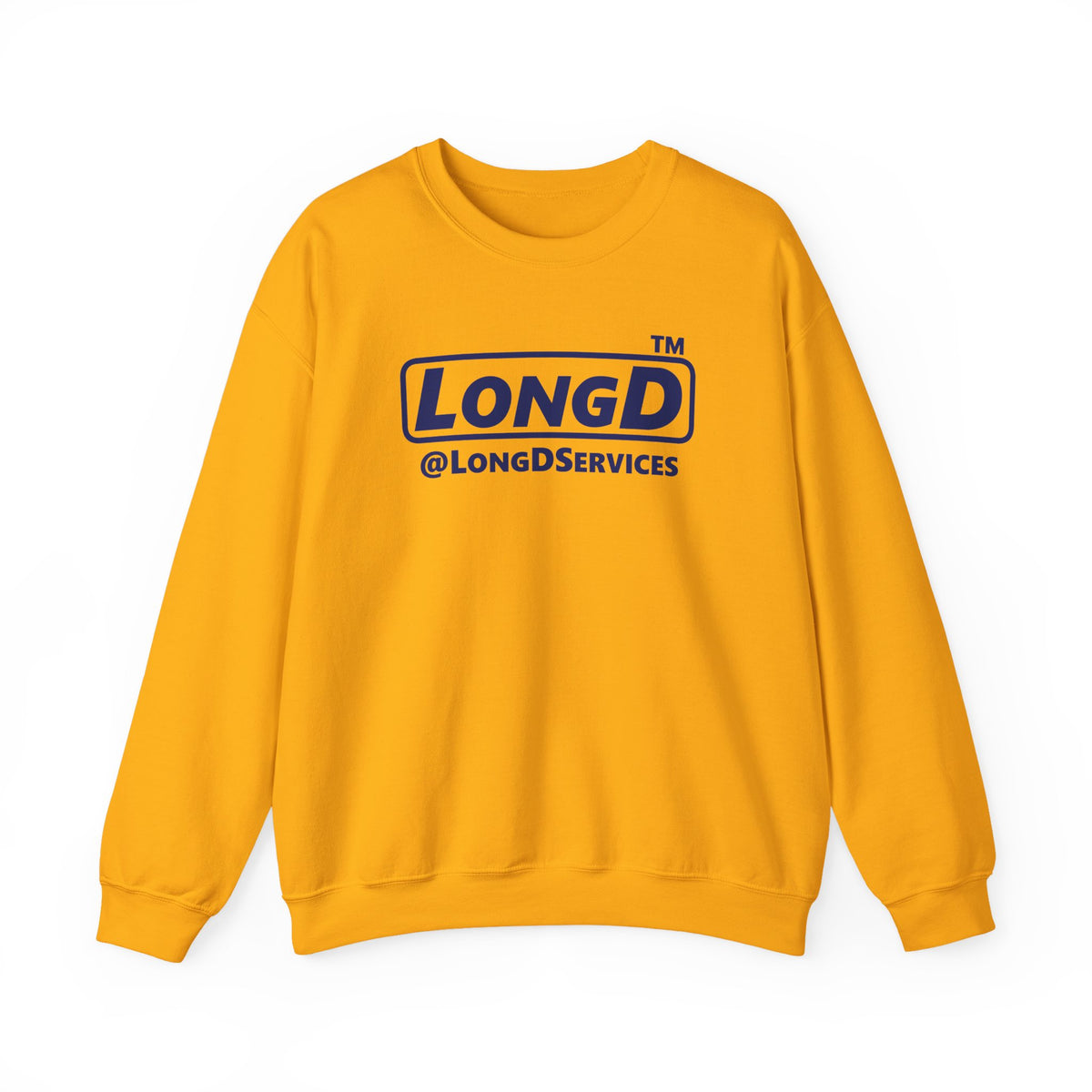 LongD Tag positive basic Navy (002060) logo crewneck sweatshirt