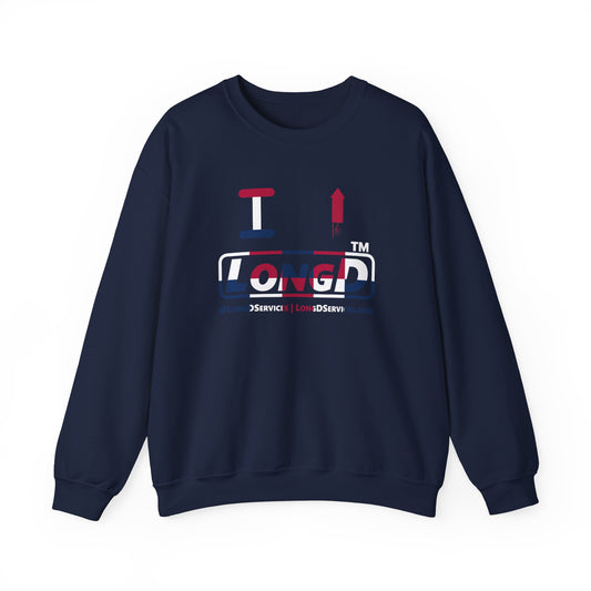 I firecracker LongD positive 2x5 tag-domain logo crewneck sweatshirt
