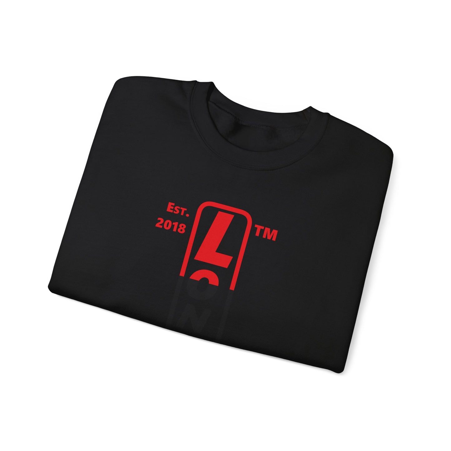 LongD positive horizontal 3-striped Hyde Park upright logo crewneck sweatshirt (Juneteenth colors)
