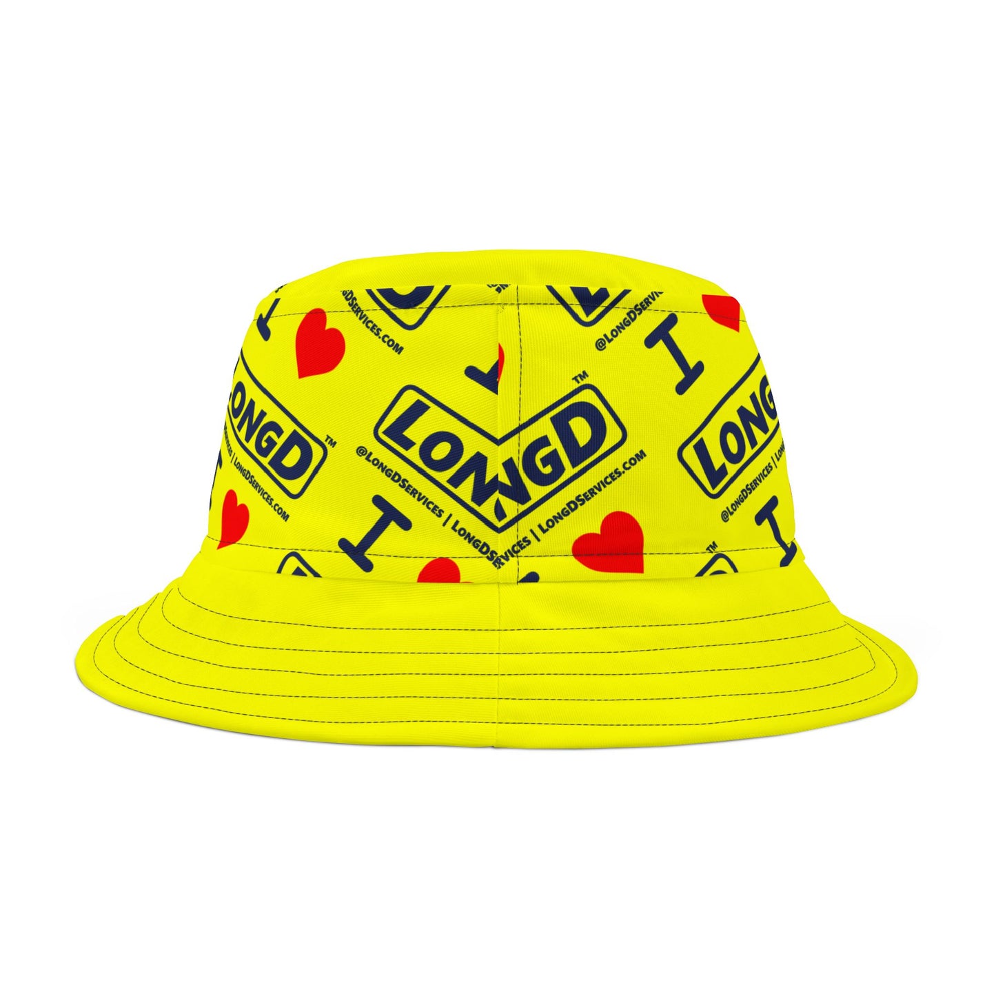 Repeat Grid of I Luv LongD Official Logo Bucket Hat