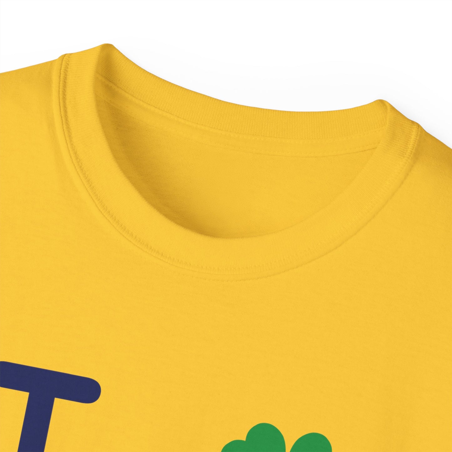 I Clover LongD® Logo Cotton Tee (St. Patrick's Day -Navy with 4-leaf clover)