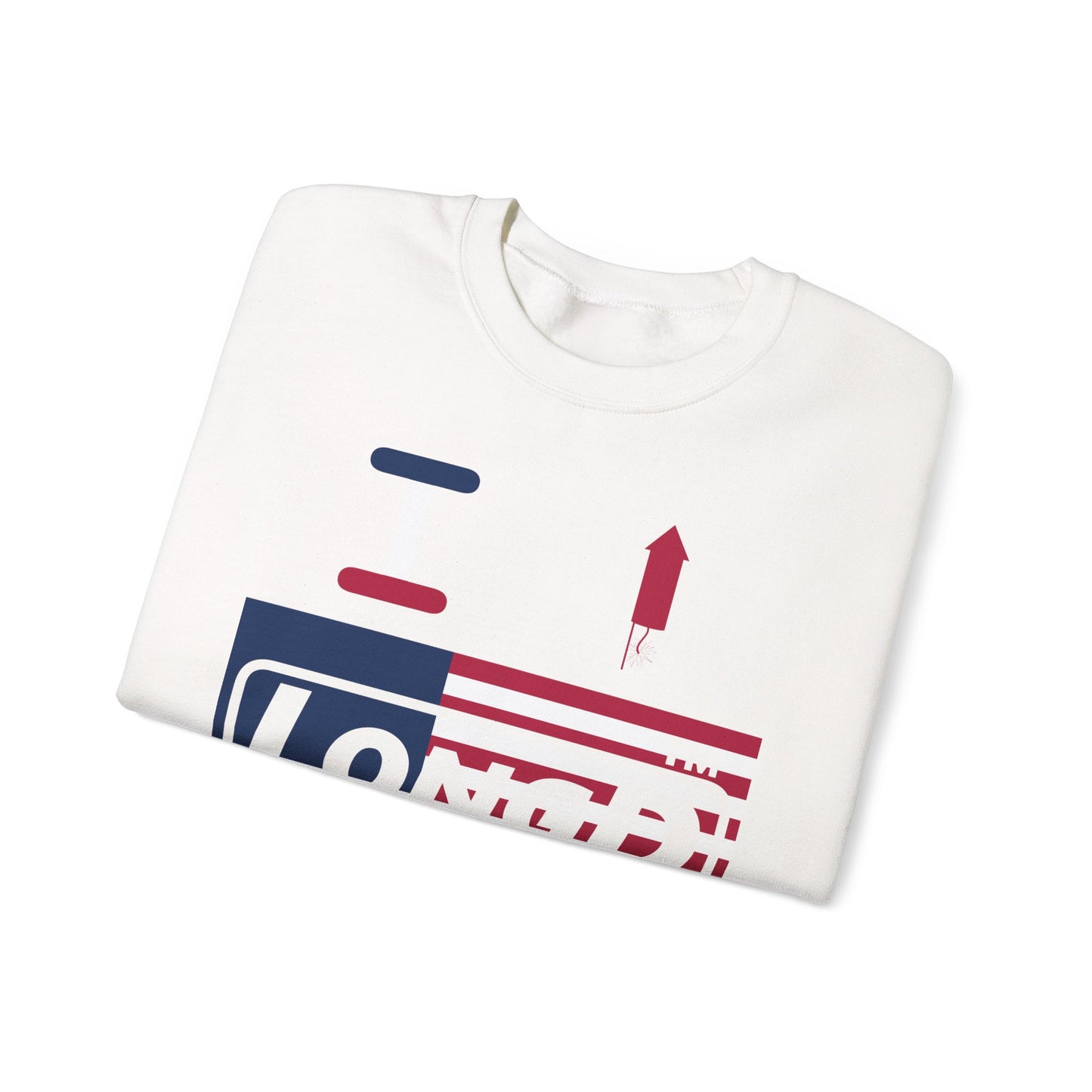 I firecracker LongD negative flag tag logo crewneck sweatshirt