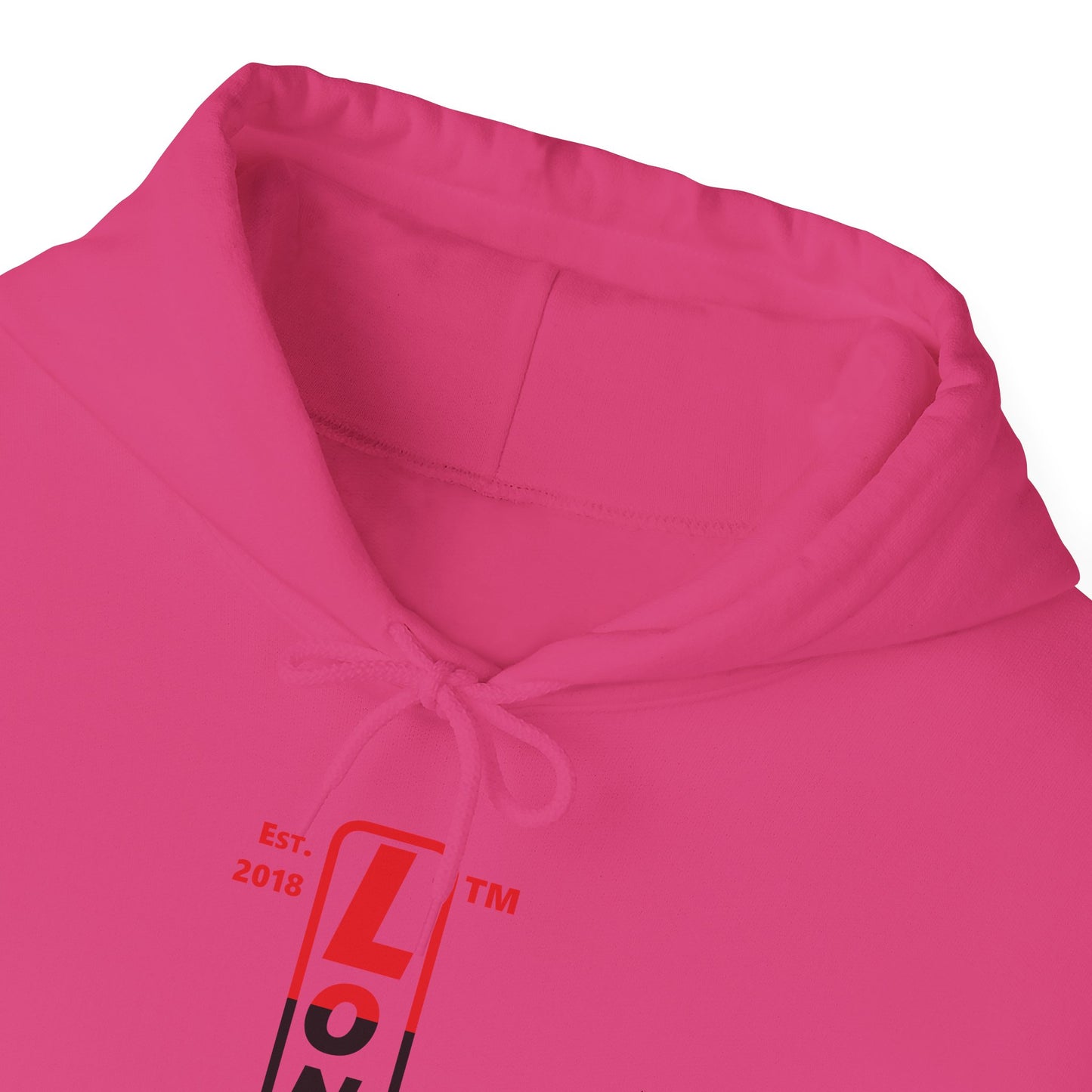 LongD® positive horizontal 3-striped upright Chicago logo hoodie (Juneteenth colors)