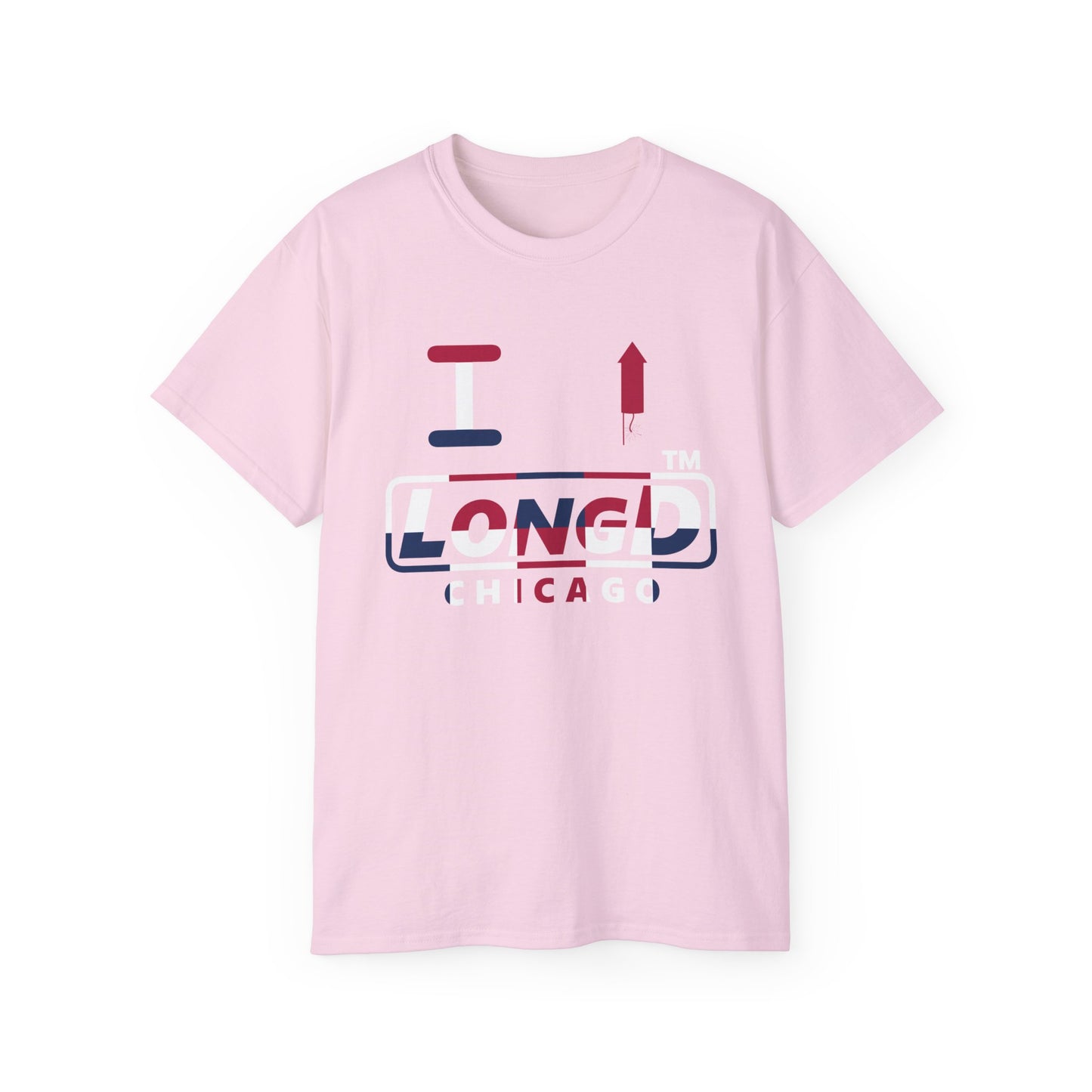 I firecracker LongD positive 2x5 Chicago logo cotton tee