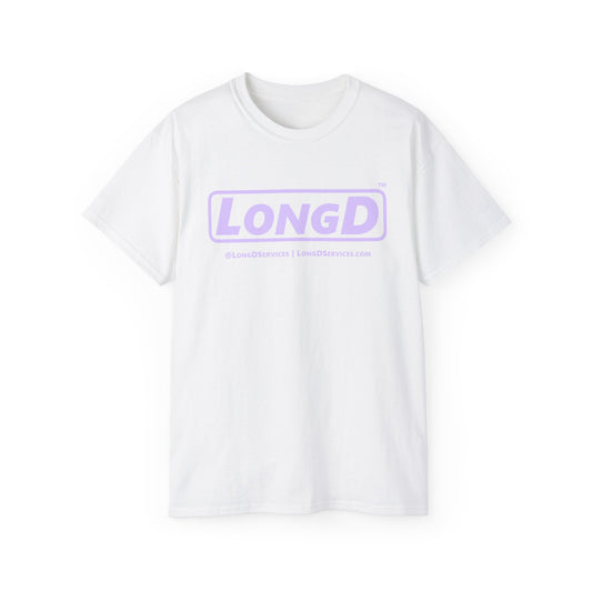 LongD® Logo Cotton Tee (Easter pastel purple in positive text)