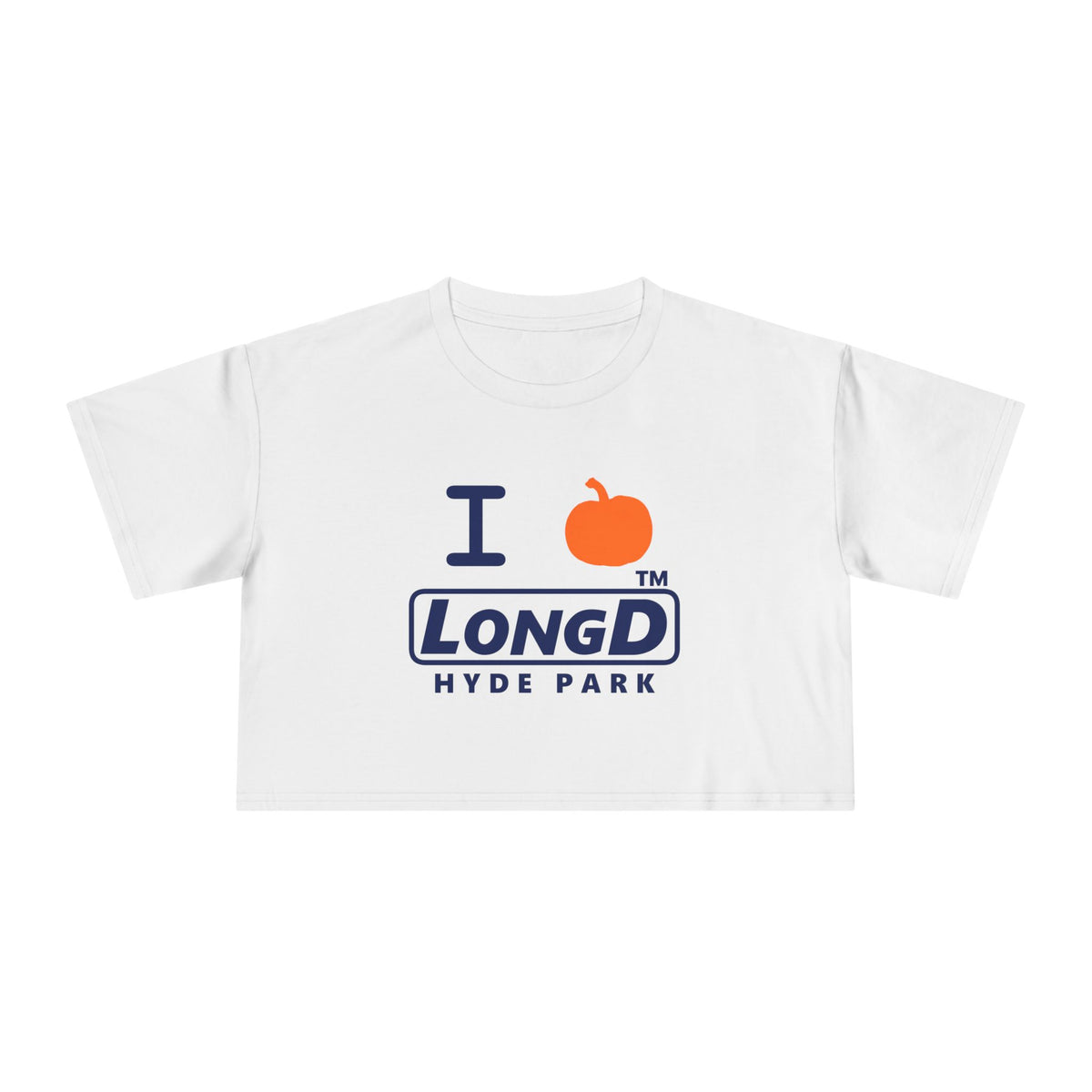 I pumpkin LongD Hyde Park positive basic Navy (002060) front-back logo crop tee