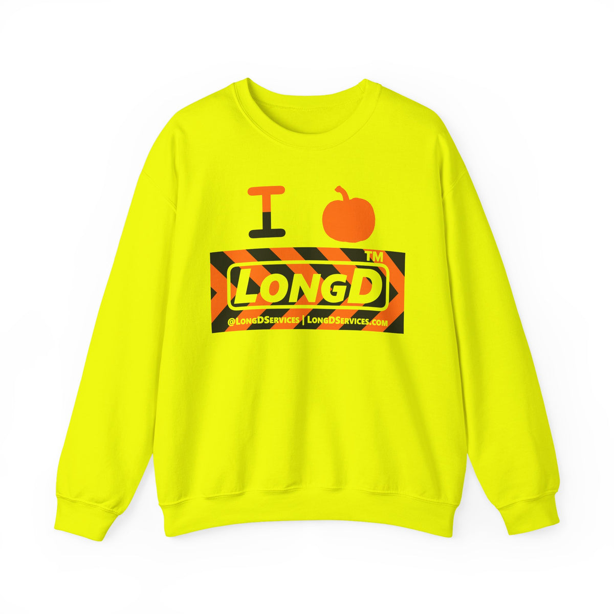 I pumpkin LongD Tag-domain negative forward chevron logo crewneck sweatshirt