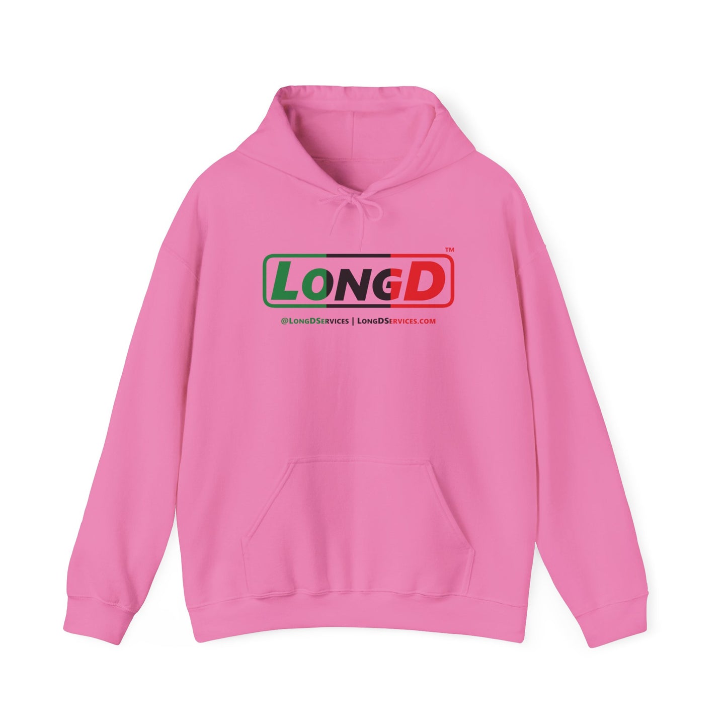 LongD® Logo Hoodie with Juneteenth positive thirds text