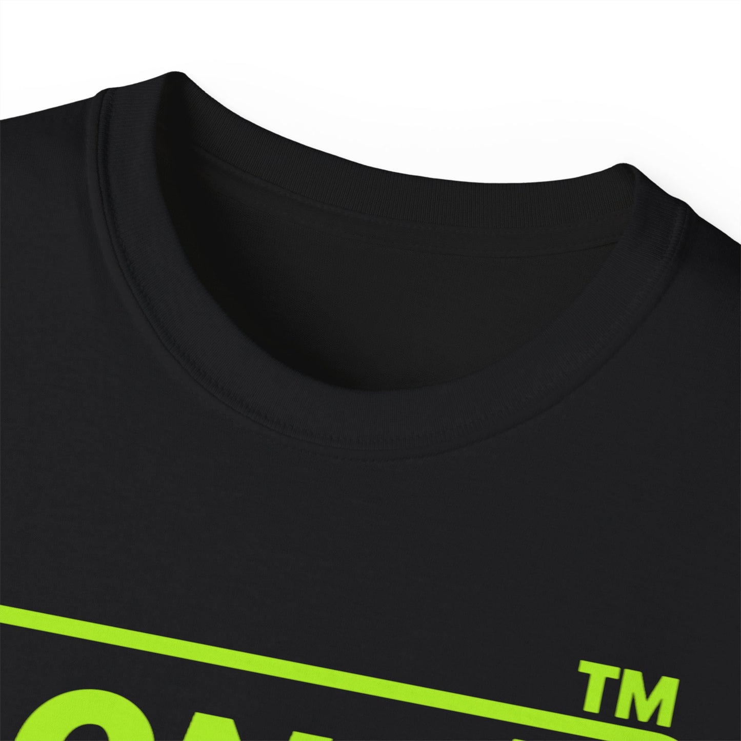 LongD® positive lime green Tag Logo Cotton Tee