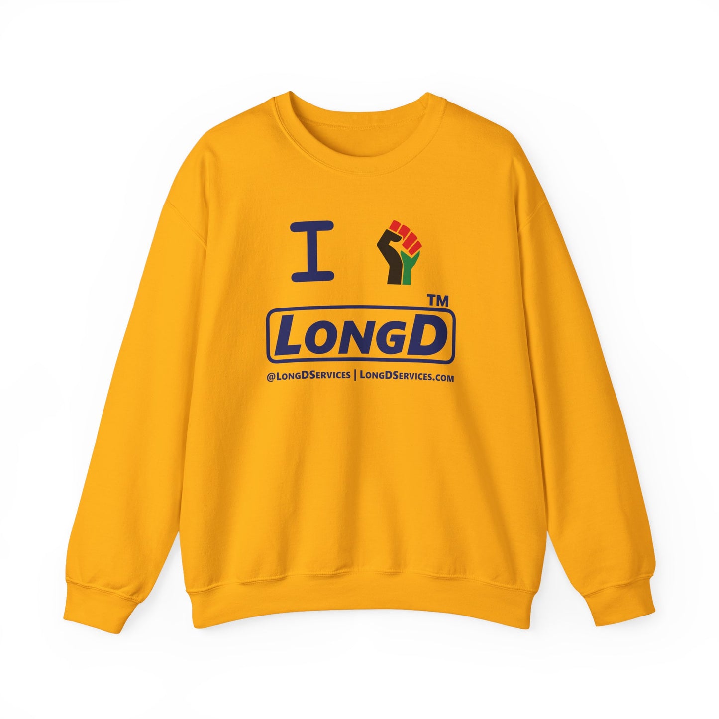 I fist LongD official basic tag-domain logo crewneck sweatshirt