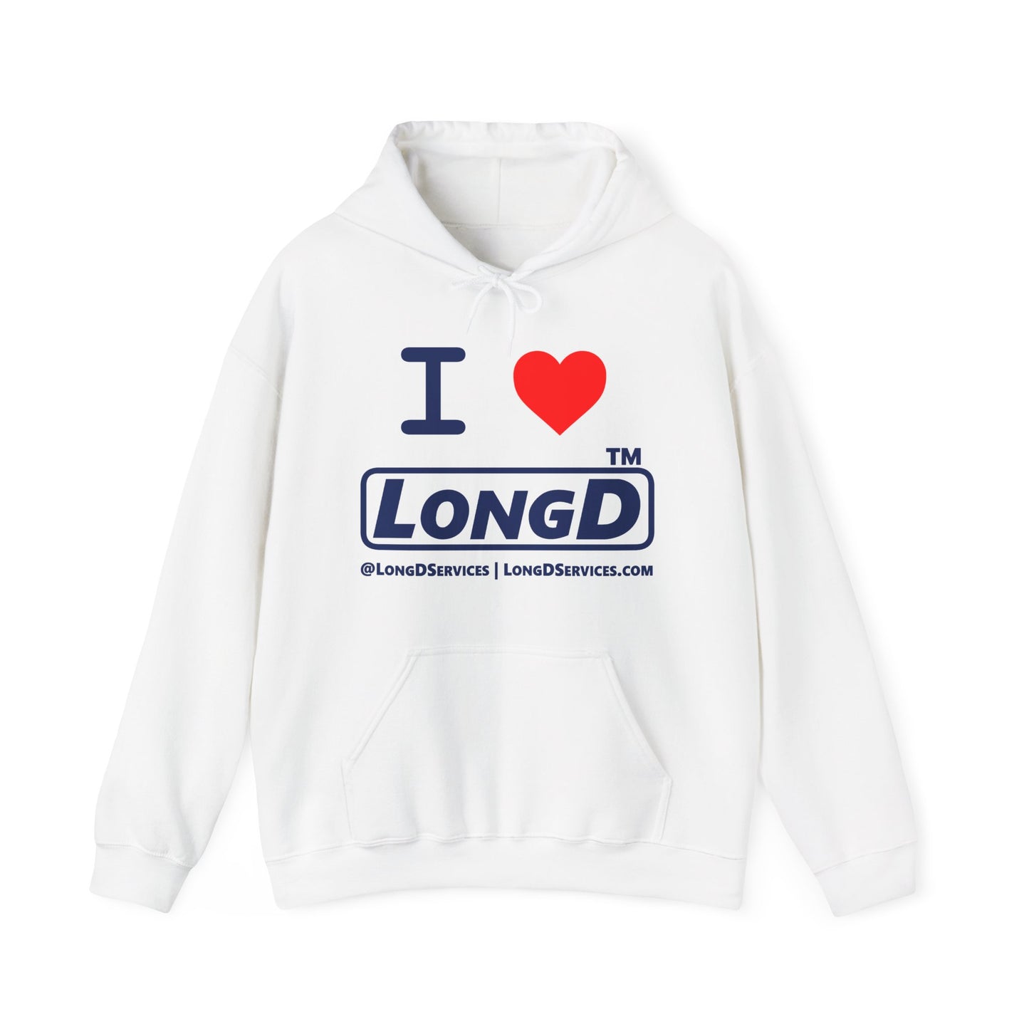 I Luv LongD Tag-domain positive official basic logo hoodie