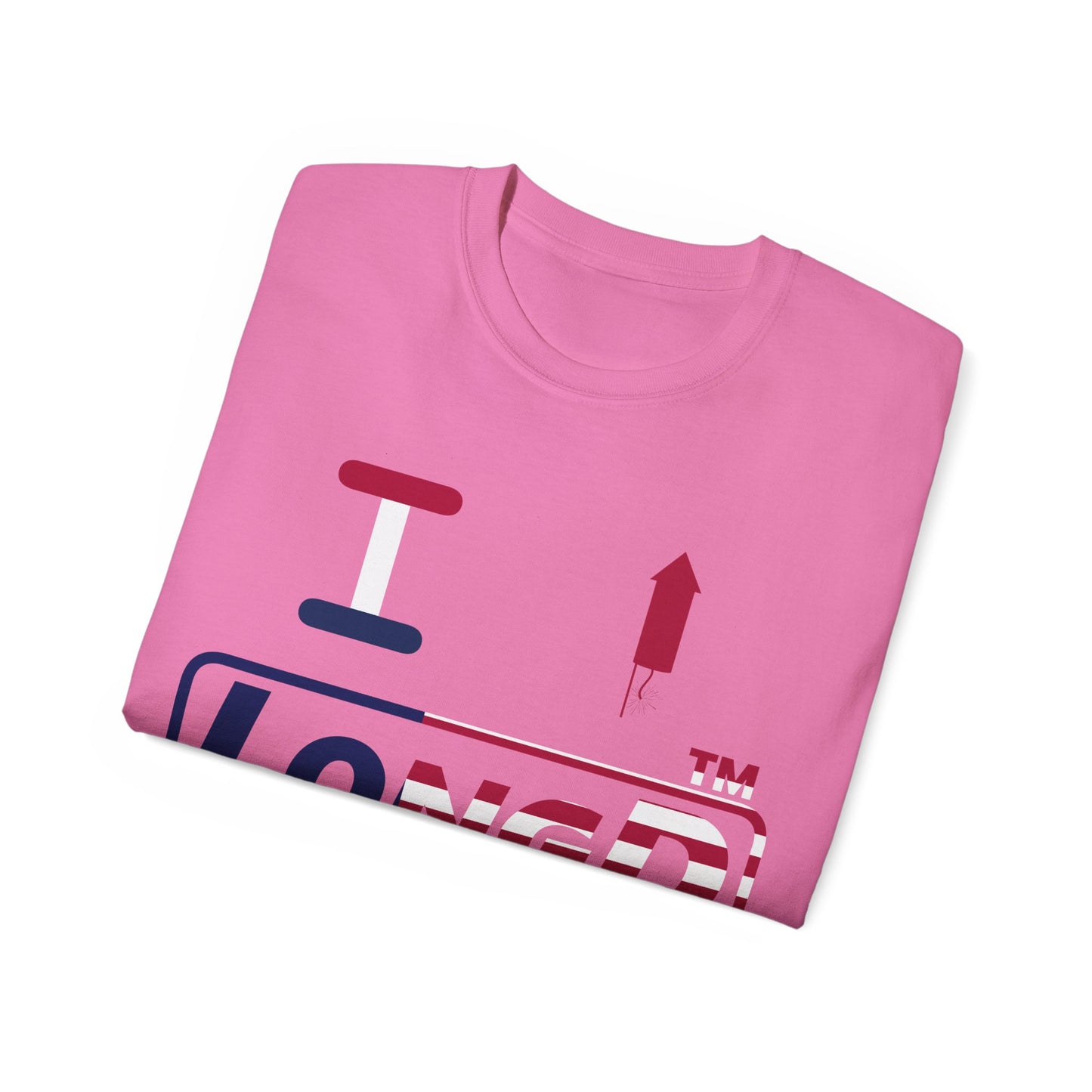 I firecracker LongD positive flag Chicago logo cotton tee