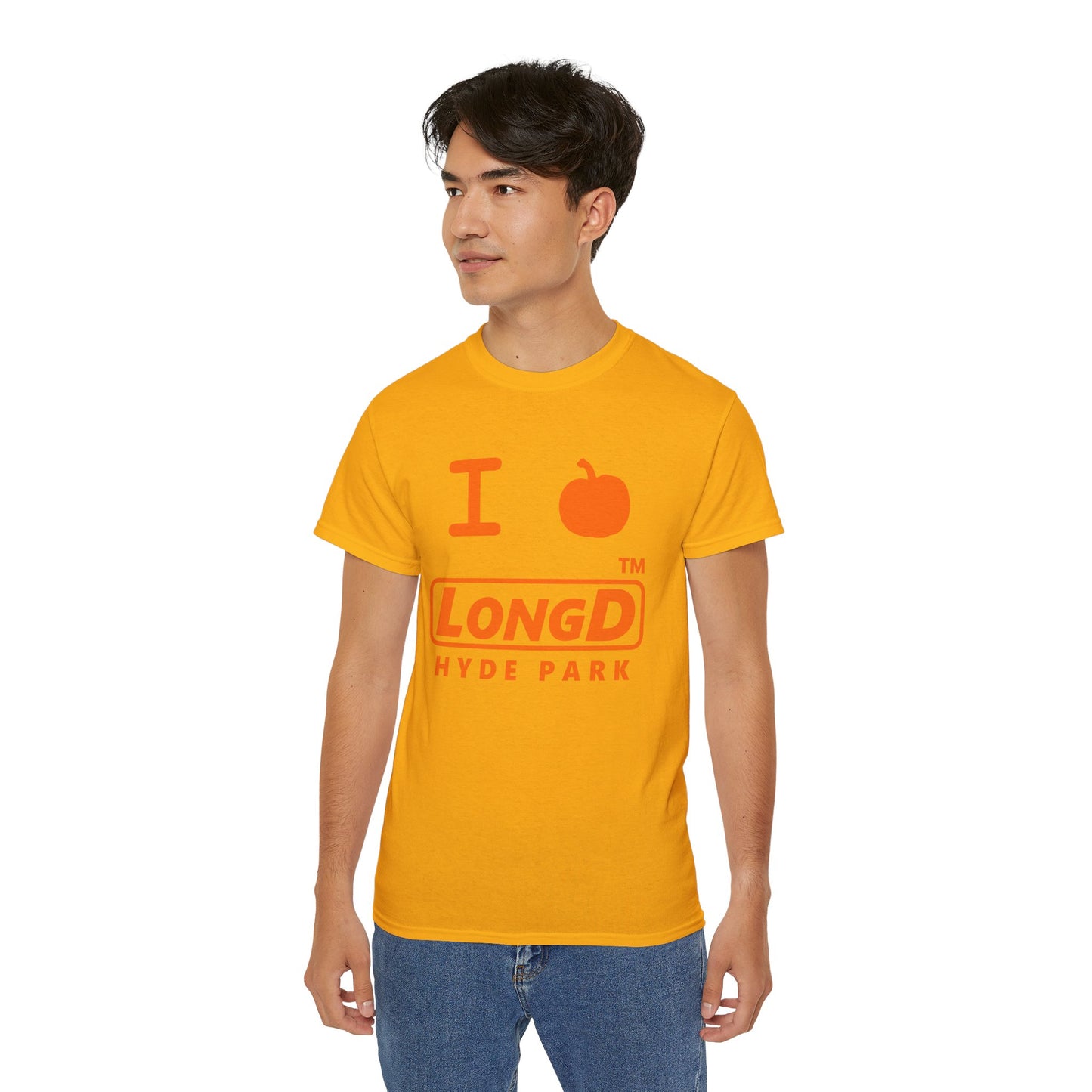 I Pumpkin LongD® Logo Cotton Tee positive orange basic Hyde Park logo